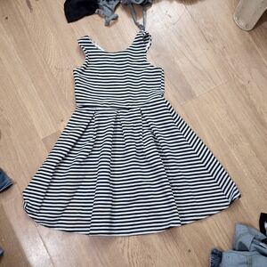 Size 8 Zunie Black & White Striped Dress